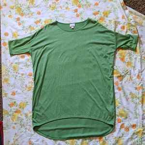 LuLaRoe Carly top, blouse, shirt, light sage green, small